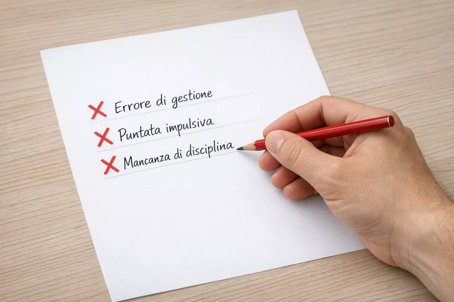 Errori comuni nel money management