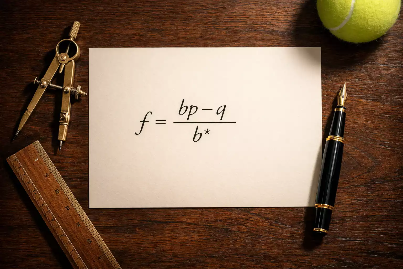 Formule matematiche e calcoli per il criterio di Kelly su foglio di carta