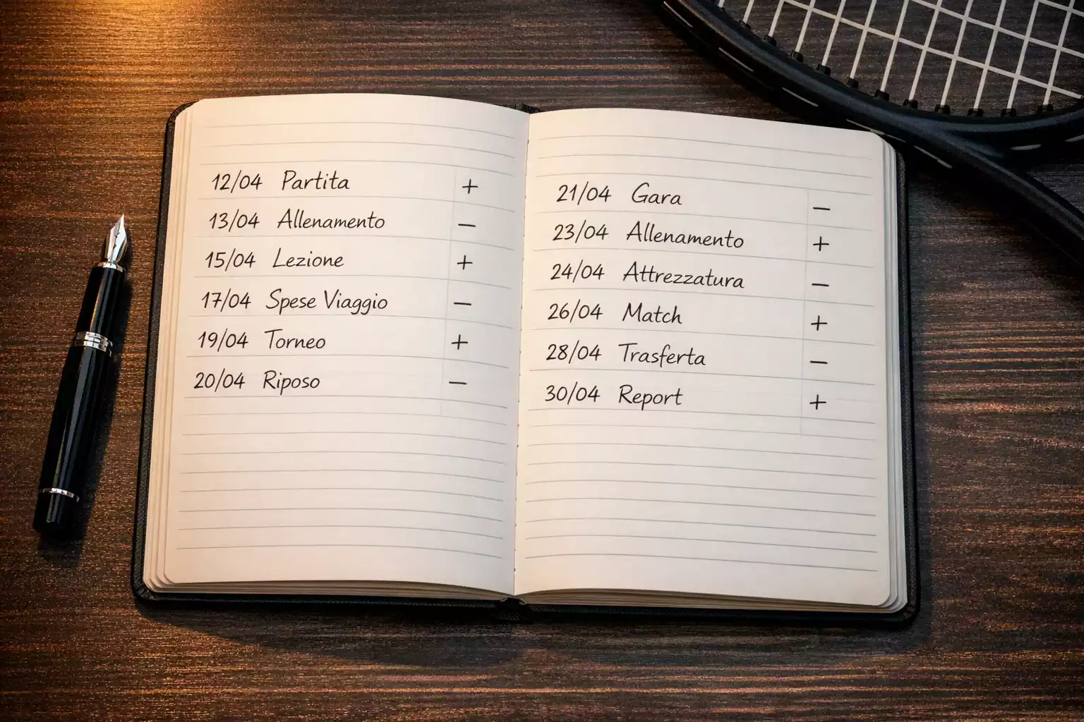 Tenere un registro delle scommesse sul tennis